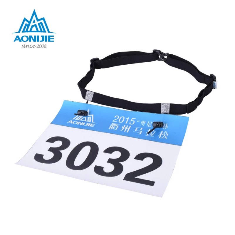 Aonijie Unisex Triathlon Marathon Race Number Belt With Gel Holder Running Belt Cloth Belt Motor Running Outdoor sports bag