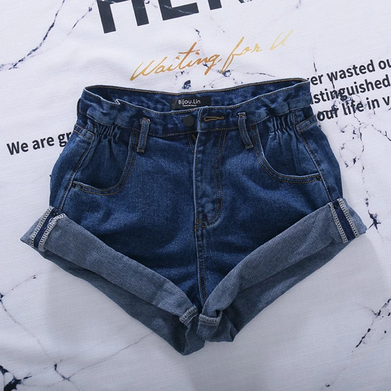 2022 Summer elascit high waist shorts feminino casual vintage denim shorts jean shorts women summer short punk streetwear  mujer