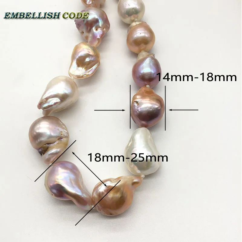 Amazing Selling Mixed Color Large Size Tissue Nucleated Flame Ball Shape Baroque Statement Necklace 100% Natural Pearls