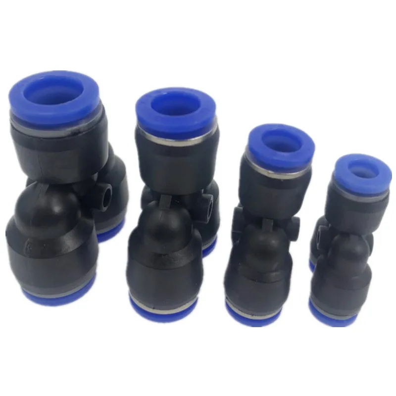 

5Pcs "Y" Pneumatic Connector Tee Union Push In Fitting for Air Pipe joint OD 4 6 8 10 12MM