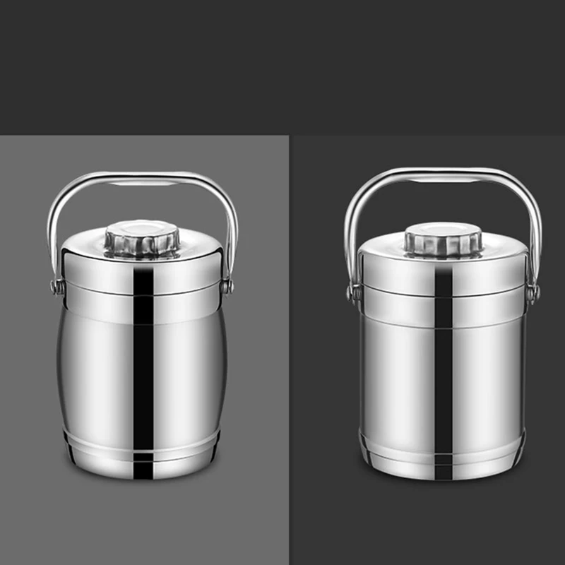 Double Wall Stainless Steel Vacuum Thermo Heated Lunch Box Containers Kids Adult School Student Large Food Bento Box Portable