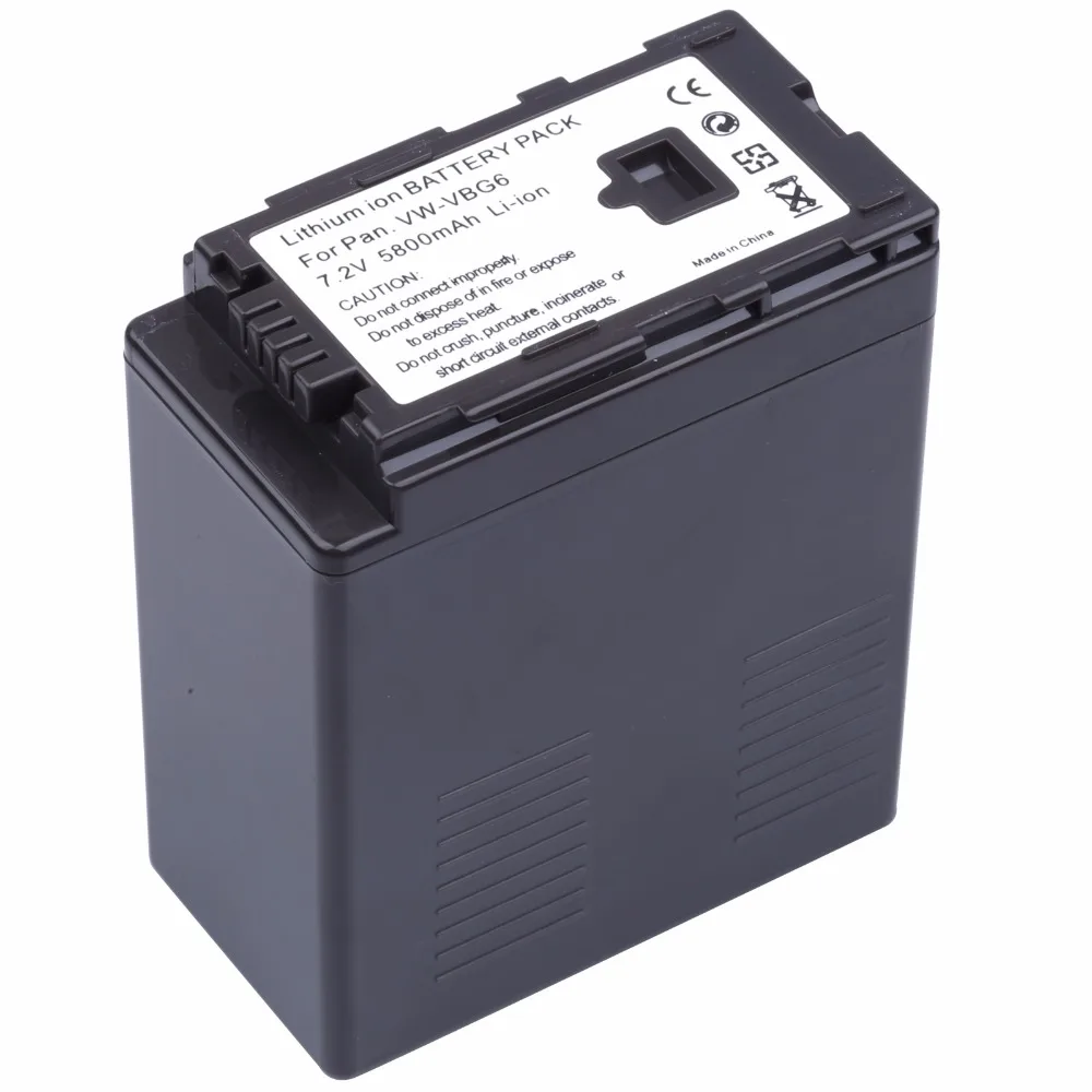 1PCS Brand New 7.4V 5800mAh VW-VBG6 VW VBG6 Camera Battery +
