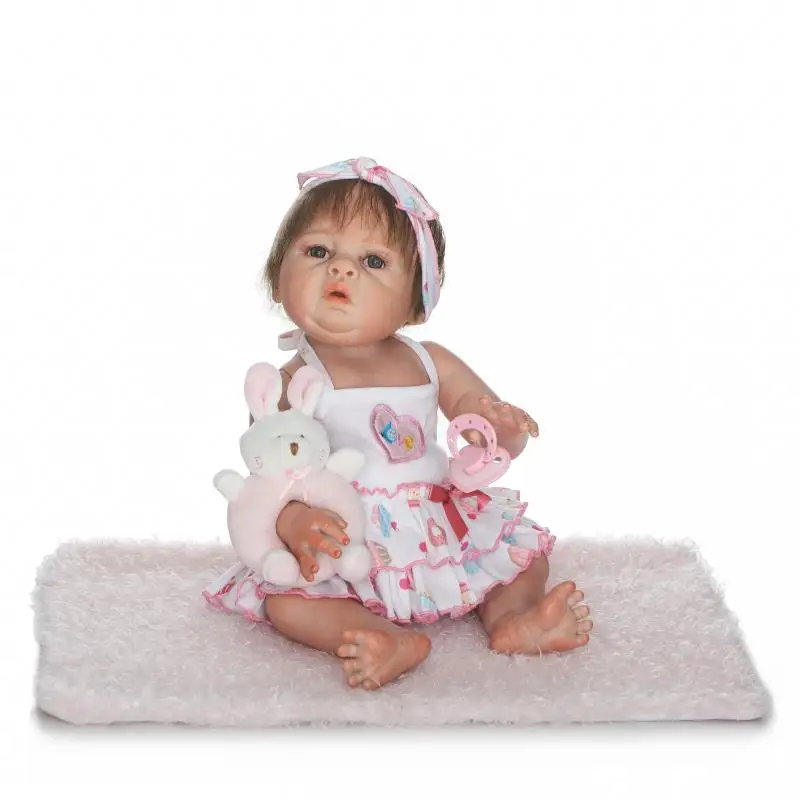 

20 '' Whole Silicone Reborn Baby Dolls Toys Girl 50cm New Baby Toys Dolls For Children Gift Princess Reborn Real Alive Fake Baby