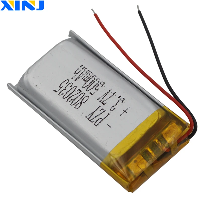 10pcs 3.7V 500 mAh Li-Polymer Li Lithium Battery Lipo Cell 802035 For Camera Solar Lamps Music Player Driving Bluetooth Speaker
