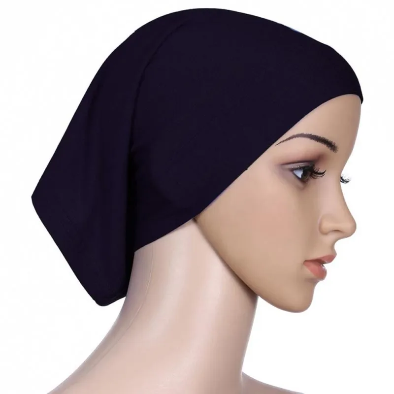 

New Women Hijab Under Scarf Tube Hair Bonnet Cap Bone Islamic Head Cover 15 Colors PE1