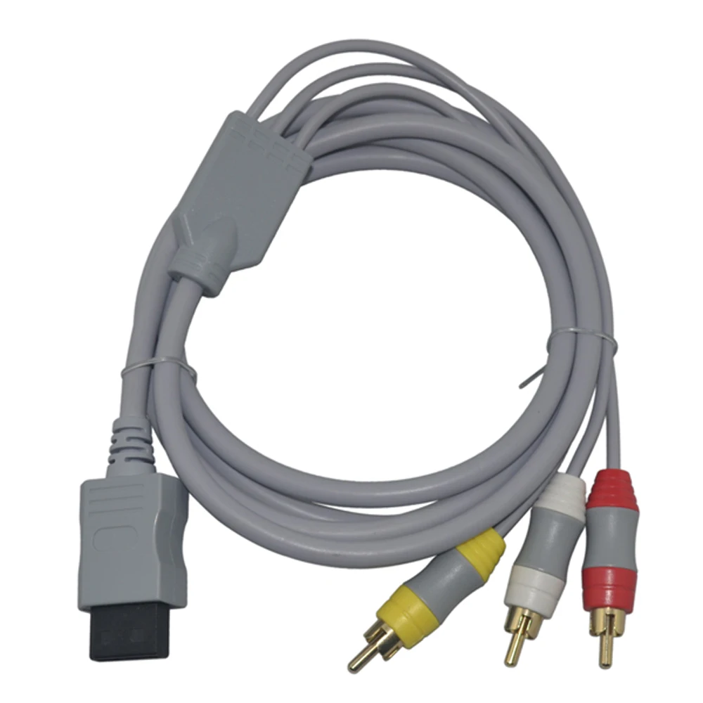 1.8 m 6FT Composite AV 3 RCA Cabo de Áudio E Cabo De Vídeo para Wii