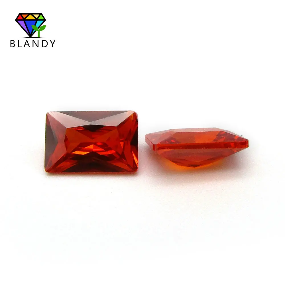 50pcs/lot 2*3~10*14mm 5A Rectangle Shape Loose CZ Synthetic Gems White, Garnet, Olive, Purple, Black, Pink Cubic Zirconia Stone