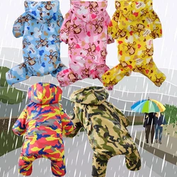 2018 New Arrival Camouflage color Dog Raincoat for Small Dogs Waterproof Pet Clothes Outdoor Clothing Dog Cat Hooded Raincoat