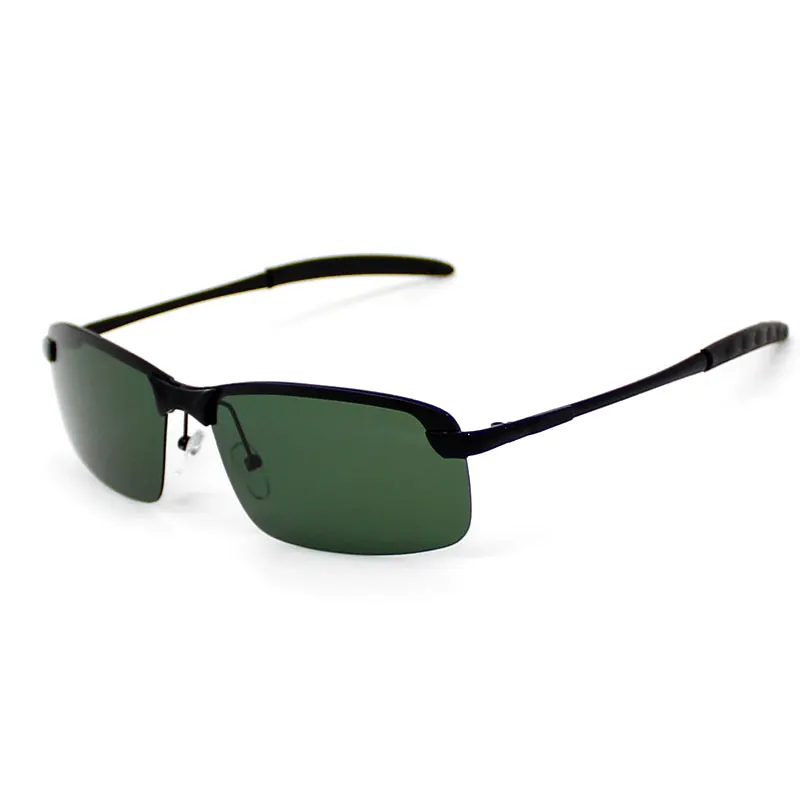 Gafas de sol polarizadas para hombre, lentes de sol polarizadas para conducir, pescar, marca de moda, clásicas, de Metal sin montura