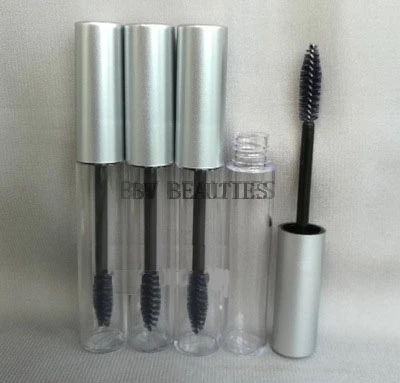 

500pcs 10ml Empty Eyelashes Tube Eyelash Cream Bottle Mascara Tube Container,Mascara Clear Bottles Silver Lid Makeup Tools