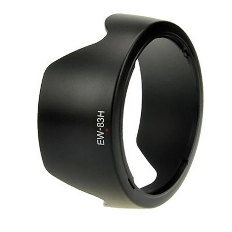 เลนส์กล้องถ่ายรูป EW-83H 77มม. ฮูดเลนส์กล้องถ่ายรูปสำหรับ Canon LEN Hood EOS EF 24-105มม. f/ 4L เป็นตัวกรองสีดำ USM