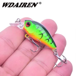 1 pz manovella esca da pesca 4.5cm 4g pesciolino Wobbler artificiale esca dura Swimbait Crankbait con amo triplo per carpa Bass Tackle