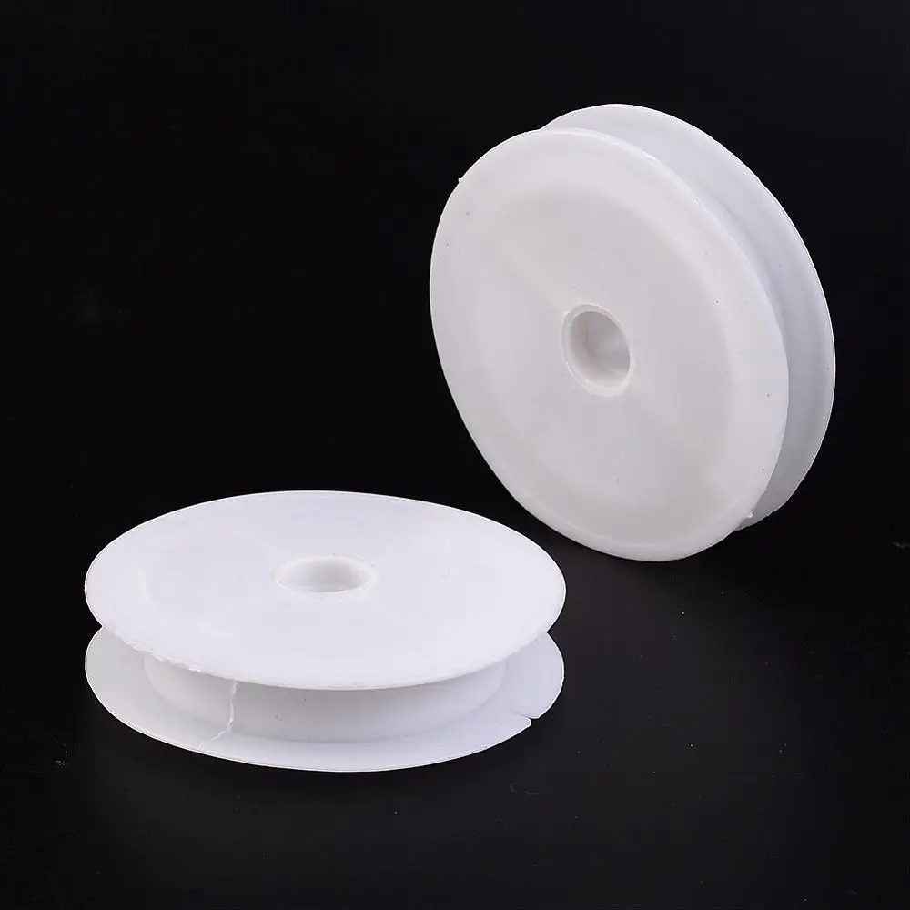 

10pcs White Plastic Empty Sewing Bobbins Spools For Beading Wire Thread String Winding Sewing Jewelry Tools 83x16mm