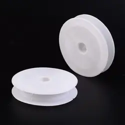 Carretes vacíos de plástico blanco para costura, 10 piezas, para abalorios, hilo de alambre, cuerda, herramientas de joyería, 83x16mm