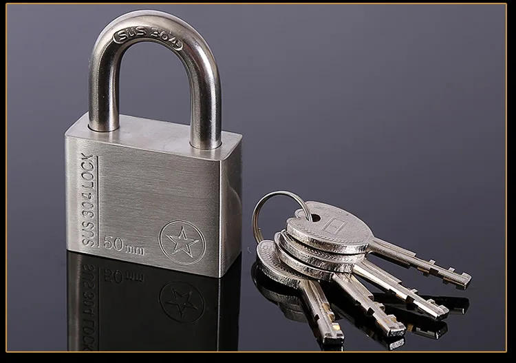 Factory outlets Stainless steel 304 outdoor padlock Waterproof  anti-rust  anti-theft  corrosion-resistant Ocean Ships  Outdoor