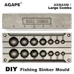 Stampo fai da te Agape per stampo per platina palla da pesca ADBASM/grande Combo 7g 14g 28g 56g 84g 112g 168g 7 cavità