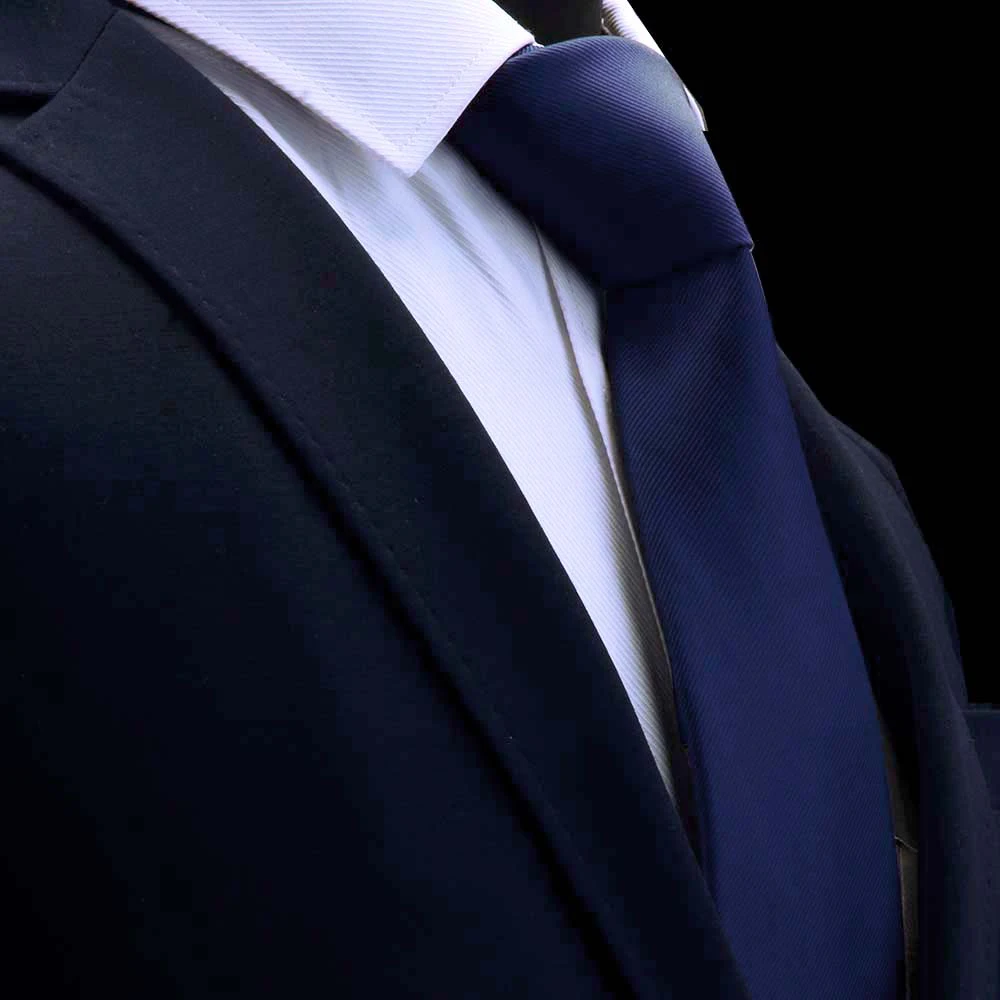 GUSLESON Kwaliteit Jacquard Geweven Zijde Effen Stropdas voor Mannen 8 cm Klassieke Effen Stropdas Rood Marine Goud Geel Stropdassen voor Bruiloft Zakelijk - afbeelding 1