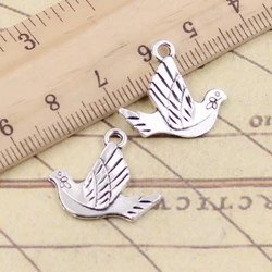 20pcs Charms Peace Dove Onlive 20x21mm Tibetan Silver Color Pendants Antique Jewelry Making DIY Handmade Craft