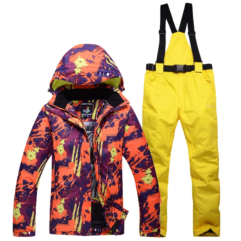 Unsex Ski Suit Men Sets Super Warm Thicken Waterproof Windproof Ski Suit Climbing Skiing Winter Jacket+Pant Snow Outdoor Clothes