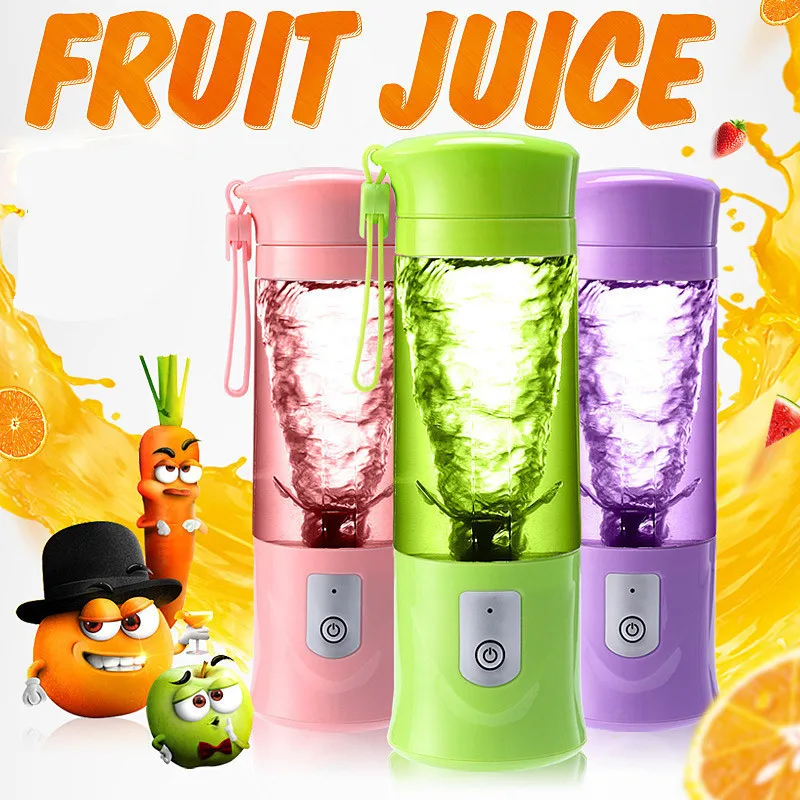 PC Cup USB Charging 6 Blades Portable Juicer Juice Smoothie Smothie Maker Smoothie Blender Extractor Be Machine Mixer Batidora