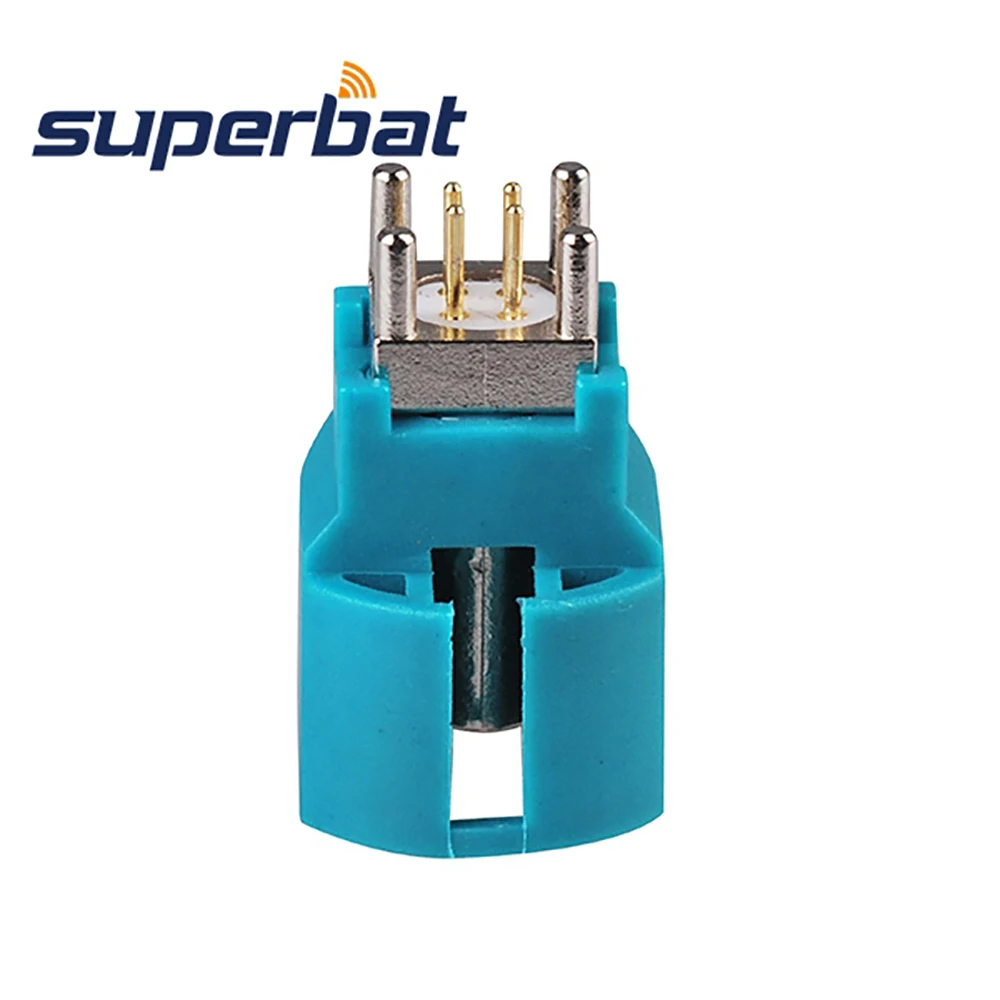 Superbat Fakra HSD Z WaterBlue/5021 Jack femmina 4 pin connettore coassiale RF verticale dritto per cavo LDVS Dacar 535 a 4 core