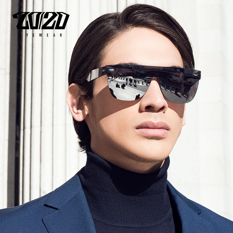 20/20 Brand New Sunglasses Men Travel Driving Mirror Flat Lens Rimless Women Sun Glasses Eyewear Oculos Gafas