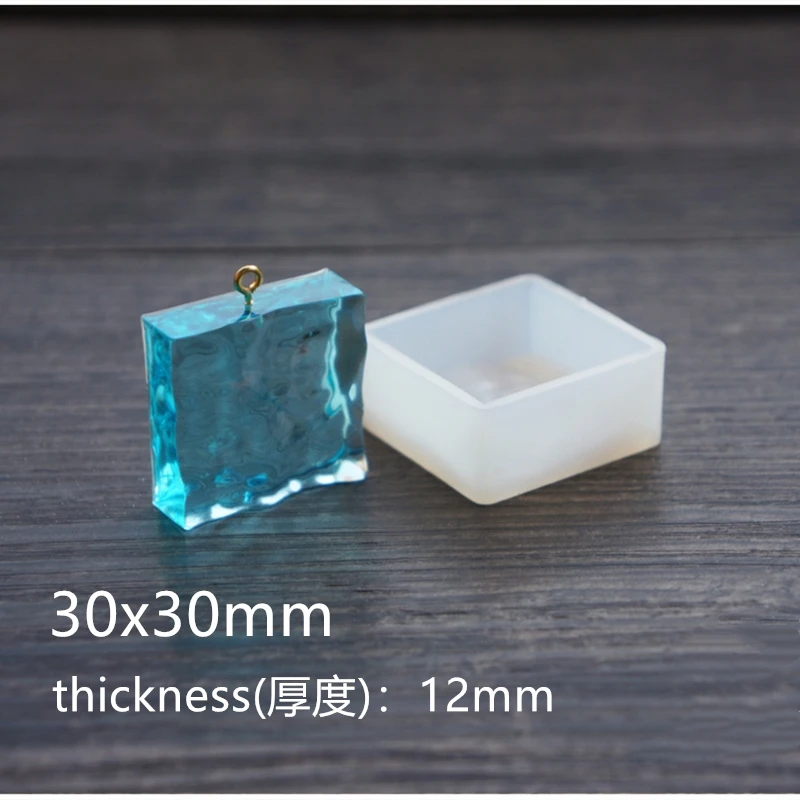 Water ripple pendant Silicone Mold Resin Silicone Mould handmade DIY Jewelry Making epoxy resin molds Square Round rectangle