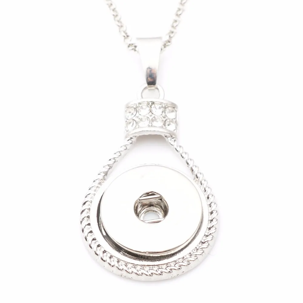 New arrive snap button necklace, snap pendant for 18mm snap (with free 50cm chain) ND5239