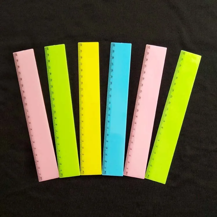 2PCS/lot Candy-Colored Students 20cm Ruler Solid Color Hard Straight Rulers Painting Stationery Small Kids Gifts  PH107