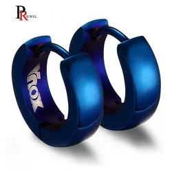 Pendientes Punk Huggie para hombres, joyería de moda, pendientes de aro pequeños únicos de acero inoxidable, brincos masculinos