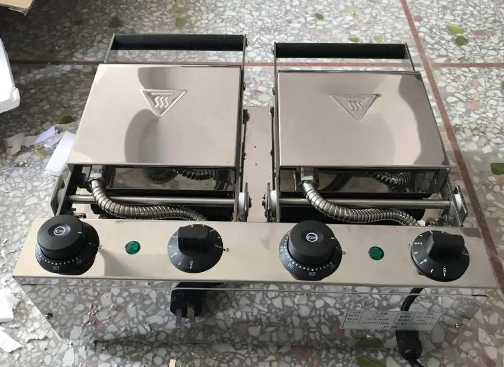 التجارية مزدوجة رئيس الساخن الضغط نخب ساندويتش آلة الإفطار ساندويتش صانع