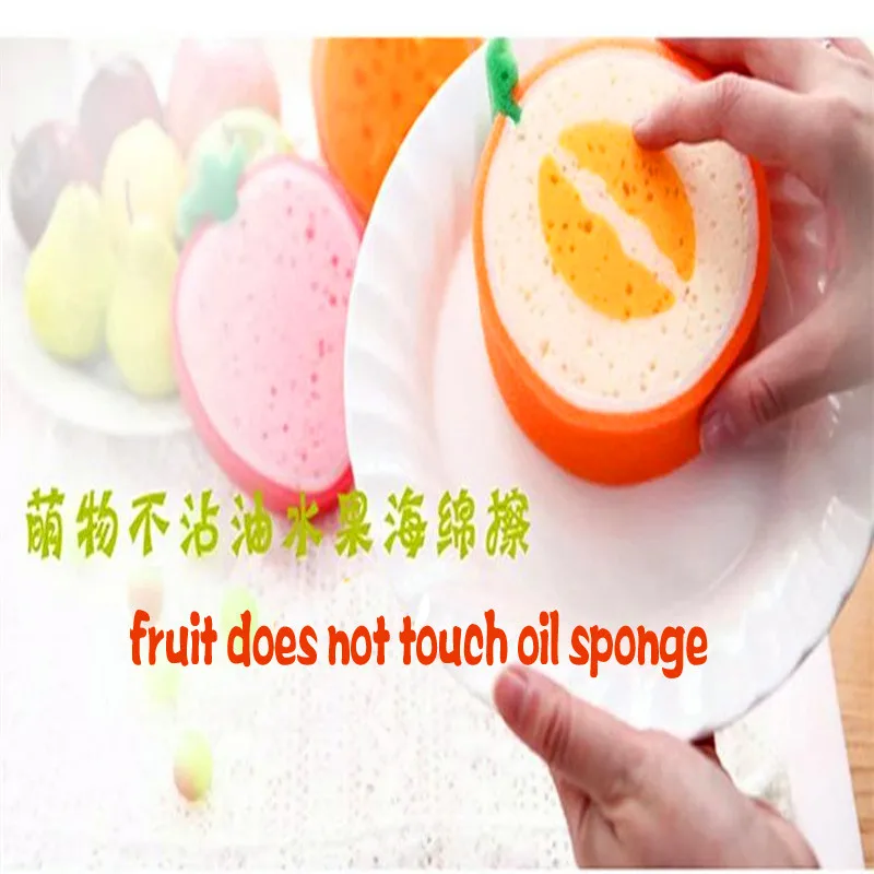 Kitchen Sponge Cleaning Durable 4 Kinds Of Fruit High-Density  Multi-Functional Cleaning Sponge Elastic Dish Washing For Kitchen