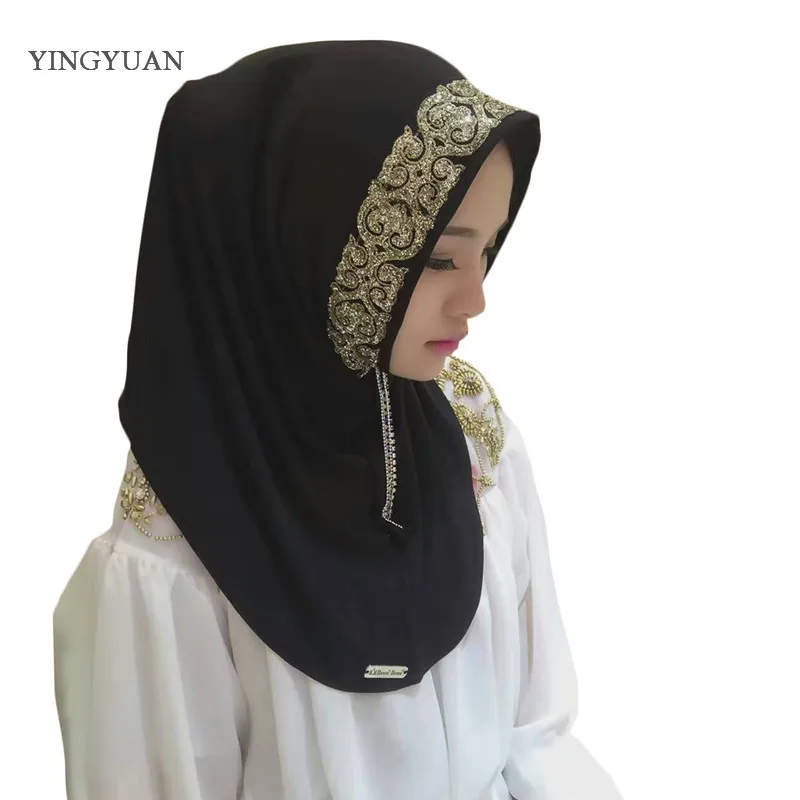 TJ54 New elegant beautiful Muslim hijabs  fashion muslim scarf high quality women ladies scarves(no brooch)