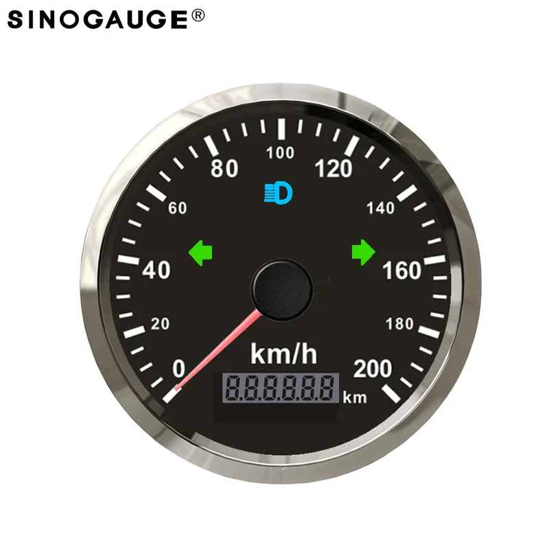 

Universal 85mm GPS Speedometer Stainless IP67 Waterproof Kus Gauge 200km/h kph 125km/h mph for Car Truck 12V 24V