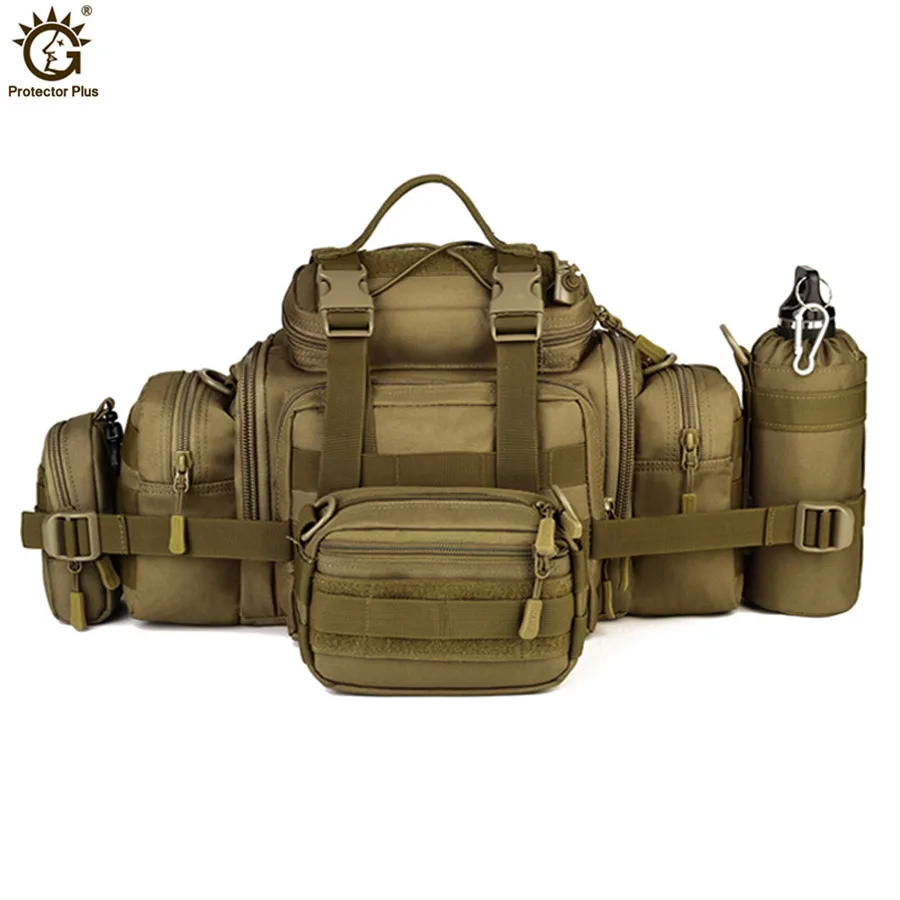 Multifunction Outdoor Large Capacity Sports Shoulder Bag  Handbag Military Black Tactical Bag Pocket sports riding pocket