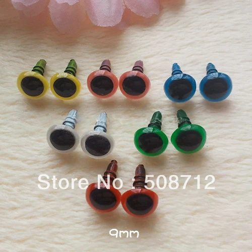 

fress ship!!! 200pairs 9mm light mixed color toy eyes animal bear sock creature monkey making crafts