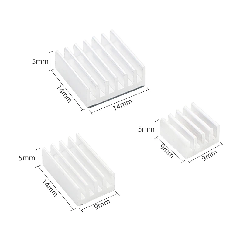 3 sztuk Raspberry Pi 4 Radiator Radiator aluminiowy Raspberry Pi 4B chłodzenie chłodnicy zestaw chłodnicy dla Raspberry Pi 4 Model B