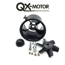 QX-MOTOR marki 70mm EDF zestaw z 6 ostrzami wentylator kanałowy garnitur dla RC samolot bezpośrednio kupić z fabryki