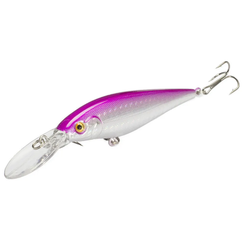 1pcs Long Tongue Minnow Fishing Lure 115mm 10.5g  Aritificial Hard Wobbler Crankbait with 2 Treble Hooks Fishing Tackle Lure