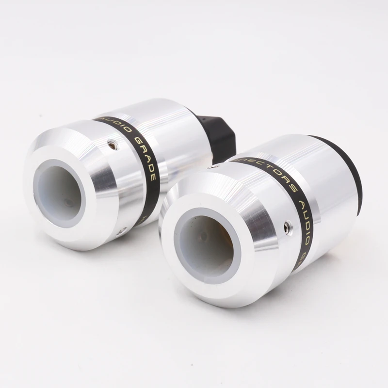 1 paar 18mm Hifi audio AMP rhodium/goud/plated US AC powercable extension stekkers IEC connector