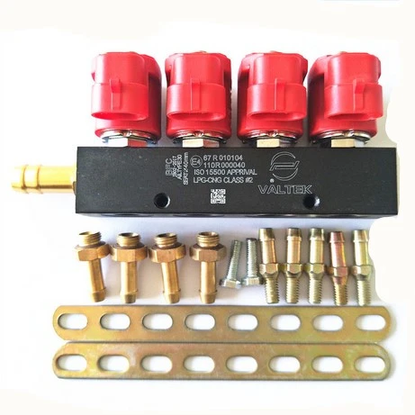 LPG/CNG Injection Rail for 3ohm  4 Cylinder for Multipoint Sequential Injection Systems  Common Injector Rail and accessories