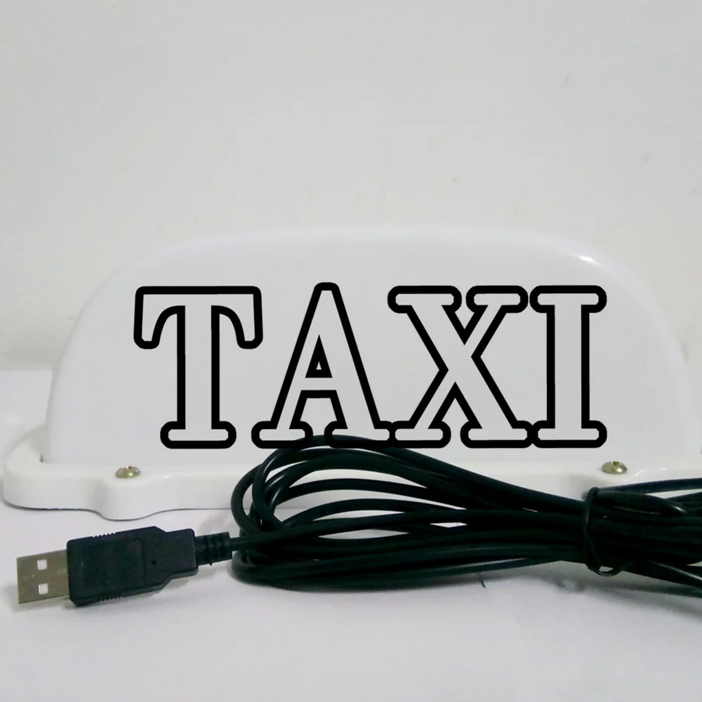 New Waterproof Taxi Light LED Roof Sign Taxi Dome Light With 3 Meter Power Plug Line Compatible With Driver Practitioners