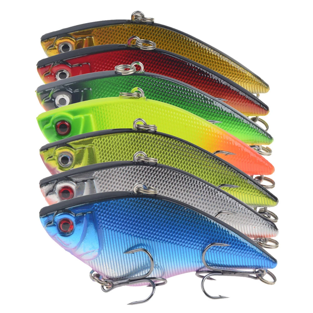 1pcs Sinking VIB Fishing Lure 16g 7cm Vibration Vibe Rattle Hooks Baits Crankbaits Wobbler Fishing Jig Wing Tackle