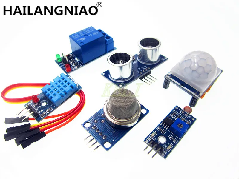 Kits de Sensor 6 en 1 para Raspberry Pi Modelo 3 El último producto de alta calidad