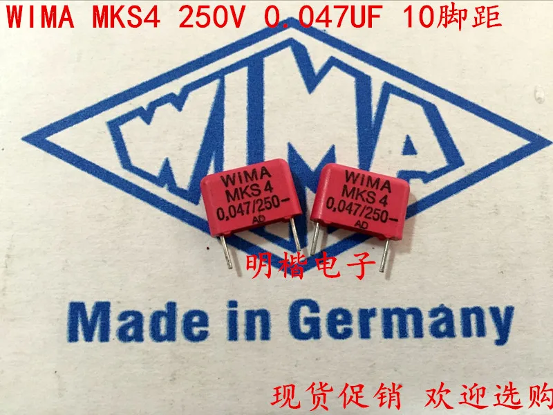 

Конденсатор WIMA MKS4 2020 V Горячая Распродажа мкФ 250V 0,047 47NF P: 10 мм аудио 250, 10 шт./20 шт.