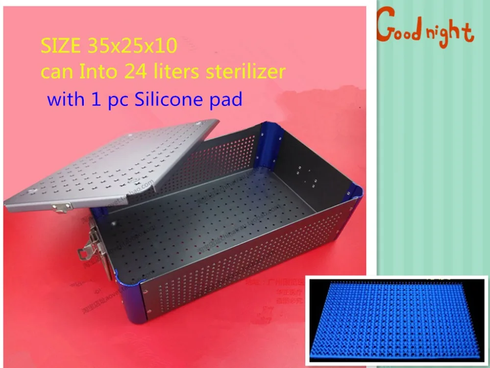 Medical orthopedic dentel gynaecology Otorhinolaryngology Surgical instrument Storage Sterilizing box case HTHP silicone pad