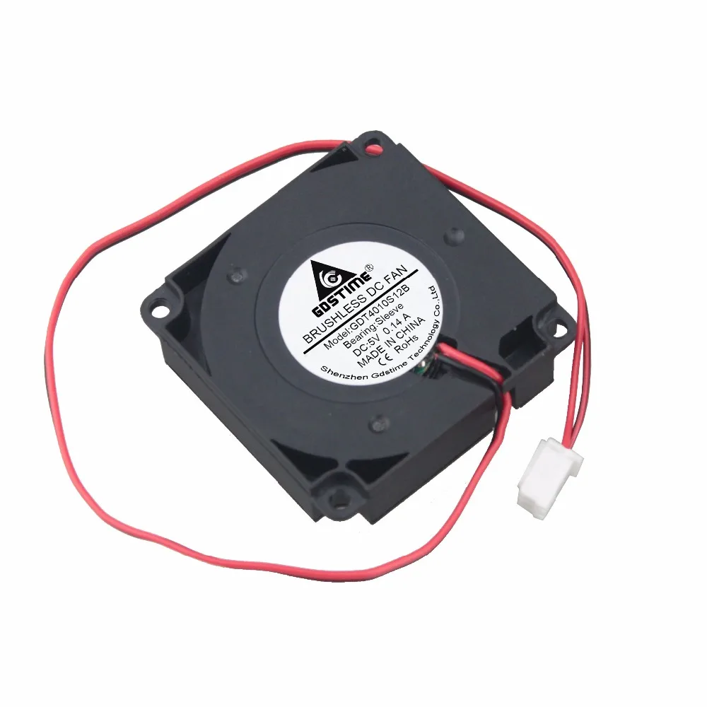 10 Pcs Gdstime 5 Volts 40mm x 10mm 4010s 4cm Brushless Centrifugal Turbo Cooling Cooler 5V DC Blower Fan 40x40x10mm 3D Printer