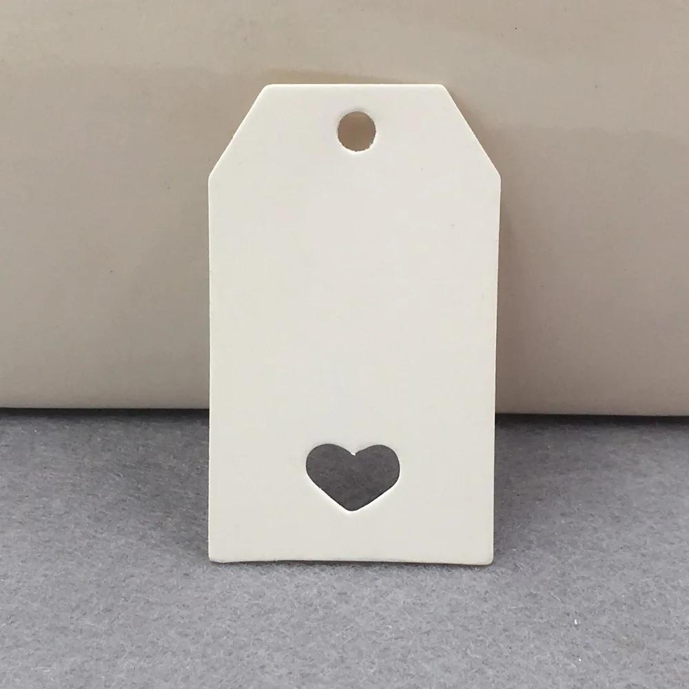 100 pz kraft di carta del cuore della cavità di tag regalo dei monili etichetta tag per il regalo/prodotti di cerimonia nuziale nota tag, prezzo tag