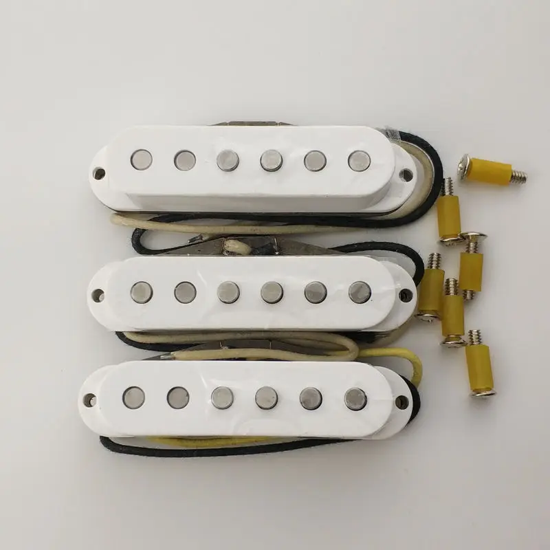 Vintage single plus Electric guitar pickups three single white aluminum nickel cobalt single coil pickups