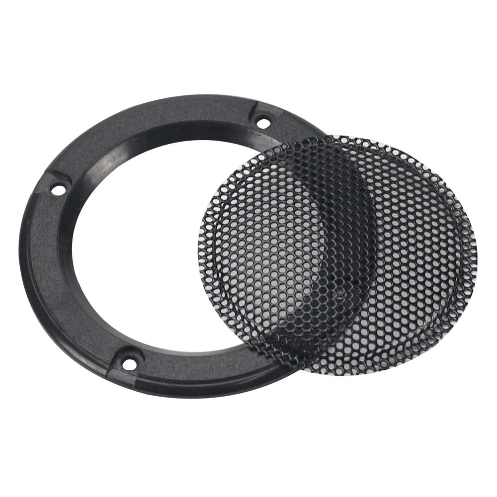 GHXAMP 2PCS 2 inch Black Car Speaker Grill Mesh Enclosure Net Protective Cover DIY Speaker Accessories